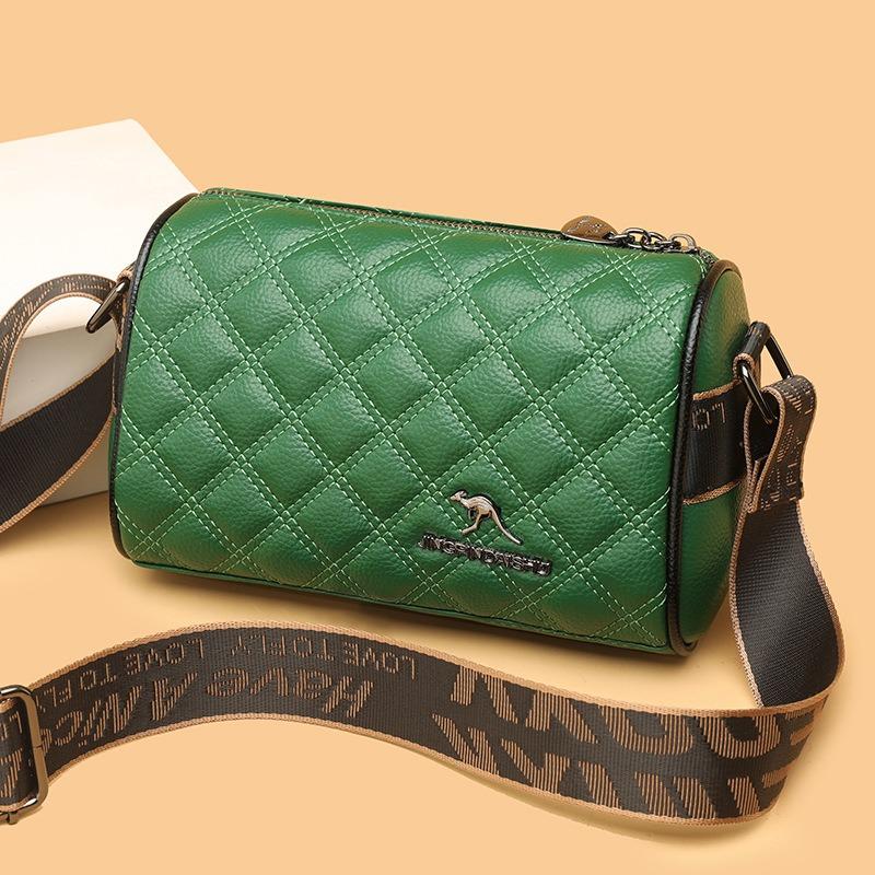 Embroidery Thread Rhombus New Trendy Fashion Shoulder Bag Messenger Bag High-end Large-capacity Pillow Bag