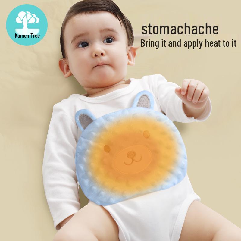 Newborn Anti-Colic Warm Tummy Pillow with Red Bean Heat Pack