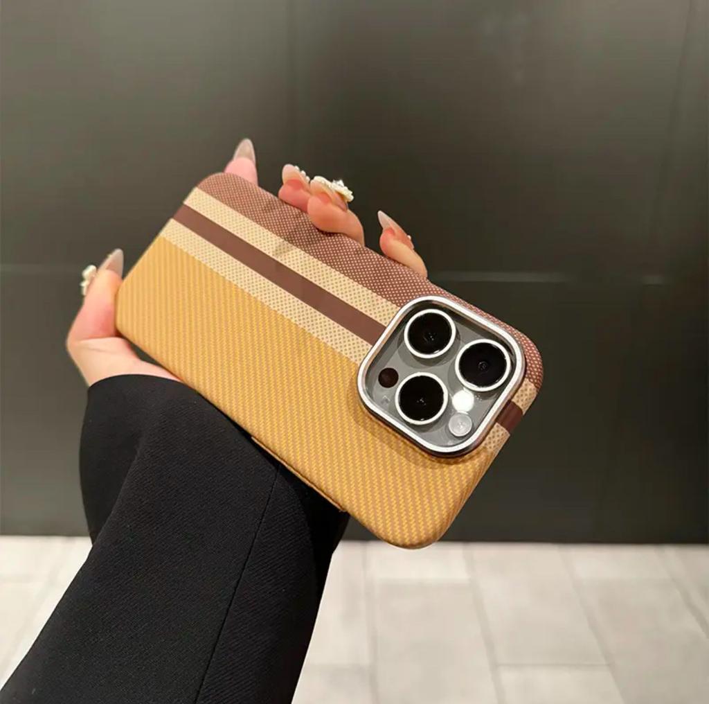 Kevlar Pattern Is Suitable for iPhone16promax Magnetic Mobile Phone Case Apple 15 Skin Matte PC Anti-drop Cover 14