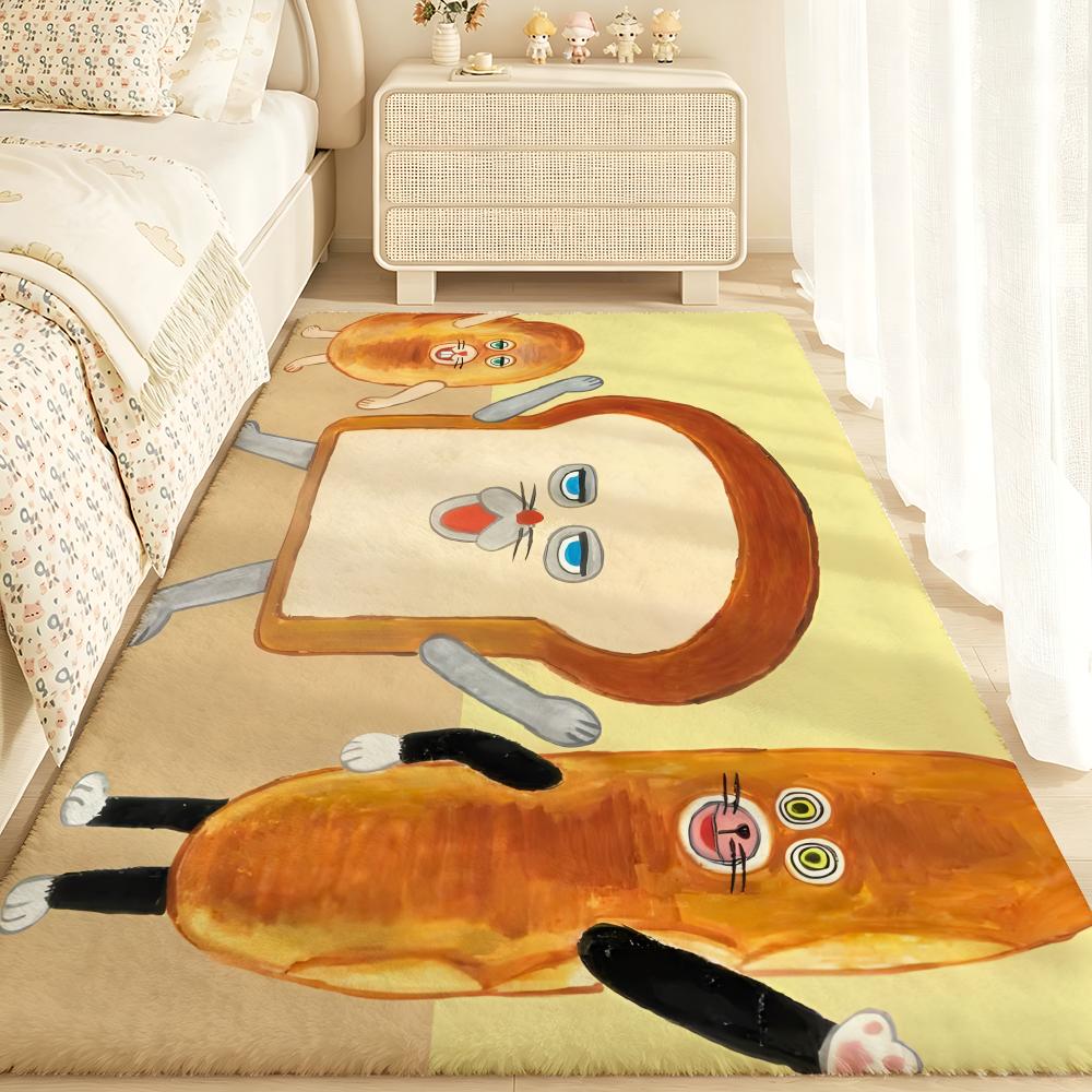 Character P-Pan D-Dorobou Floor Mat Soft Cartoon Flannel Non-Slip Kids Play Mat & Entrance Door Mat for Bathroom Bedroom