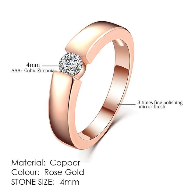 Rings Stylish Jewelry For Women Sleek Minimalist Style Cubic Zirconia Nuptial Bridal Finger Ring Light Gold Color Color Modish Kbr103Simple Rings
