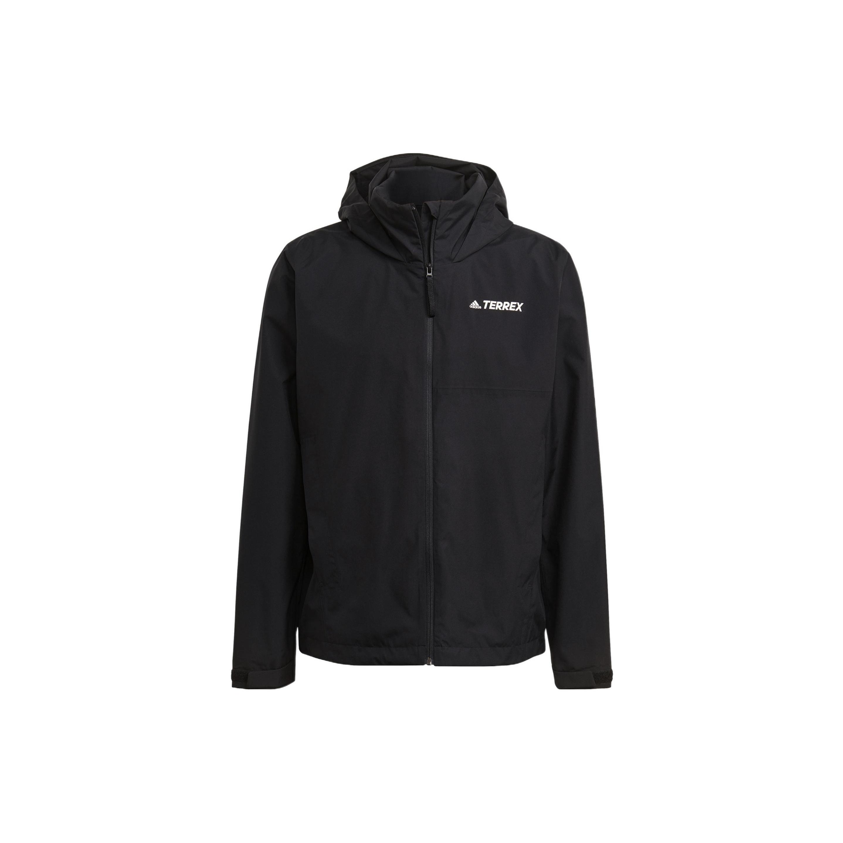adidas Solid Color Brand Logo Printing hooded Long Sleeves Jacket Black Men s GI7296 L