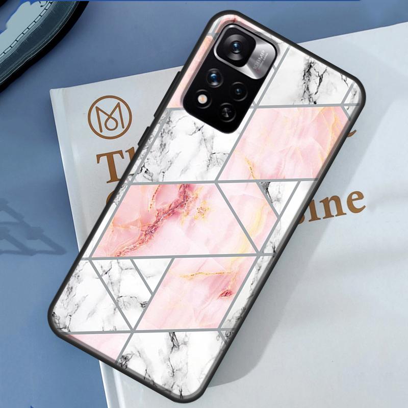 Marble Geometric Case For Xiaomi Redmi 13C 10C 12C 14C Redmi Note 14 13 Pro 12 11 9 10 9S 10S 11S 12S Cover