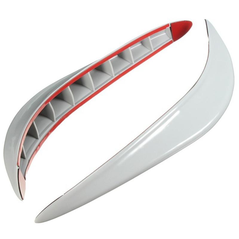 2PC Universal Anti-Collision Protector Rubber Auto Front&Rear Corner Bumper Guard Lip Anti-Scratch Strip Sticker Car