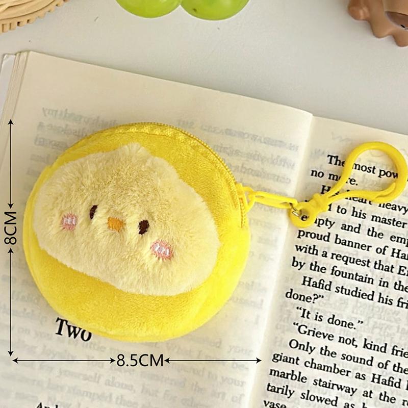 Cartoon Rabbit Bear Chicken Frog Plush Coin Purse Pouch Animal Wallet Children Zipper Coin Bag  Earphone Storage Bag