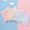 Soft & Breathable Fetal Caps Cotton Bear Ear Baby Hat for Newborns Elastic Hat Lovely Infants Bonnet for 0-6 Months