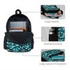 Blue Leaf Print Backpack Abstract Leaves Trekking Backpacks Student Unisex Designer Big School Bags Funny Rucksack