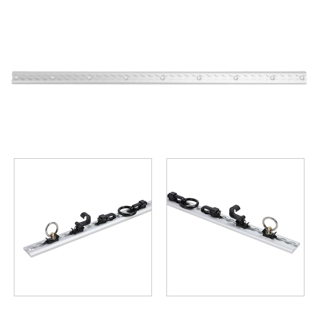 L Track Rail with Drilled Hole 3.3ft Sturdy Structure Robust Aluminum Airline Rail for Truck Beds Trailers