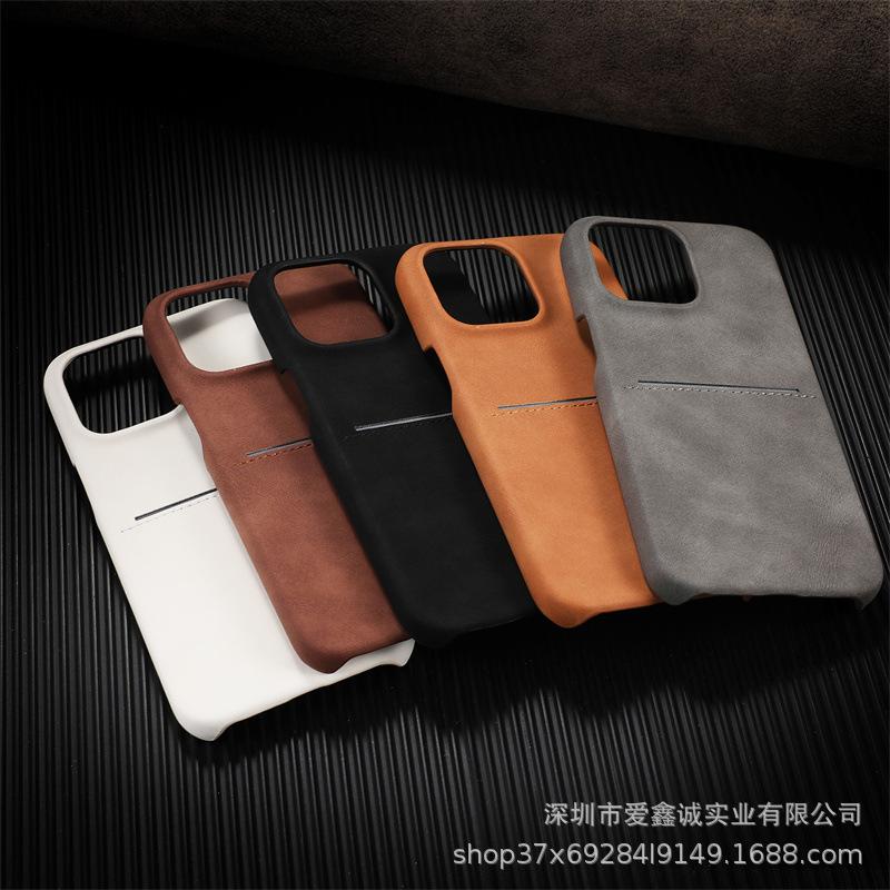 

Apple iPhone 15/16 Pro Max Suede Card Insert Drop-Proof Case iPhone 16 Pro Max