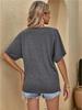 2024 Women's Solid Color Batwing Sleeve Knitted Off-the-Shoulder Top