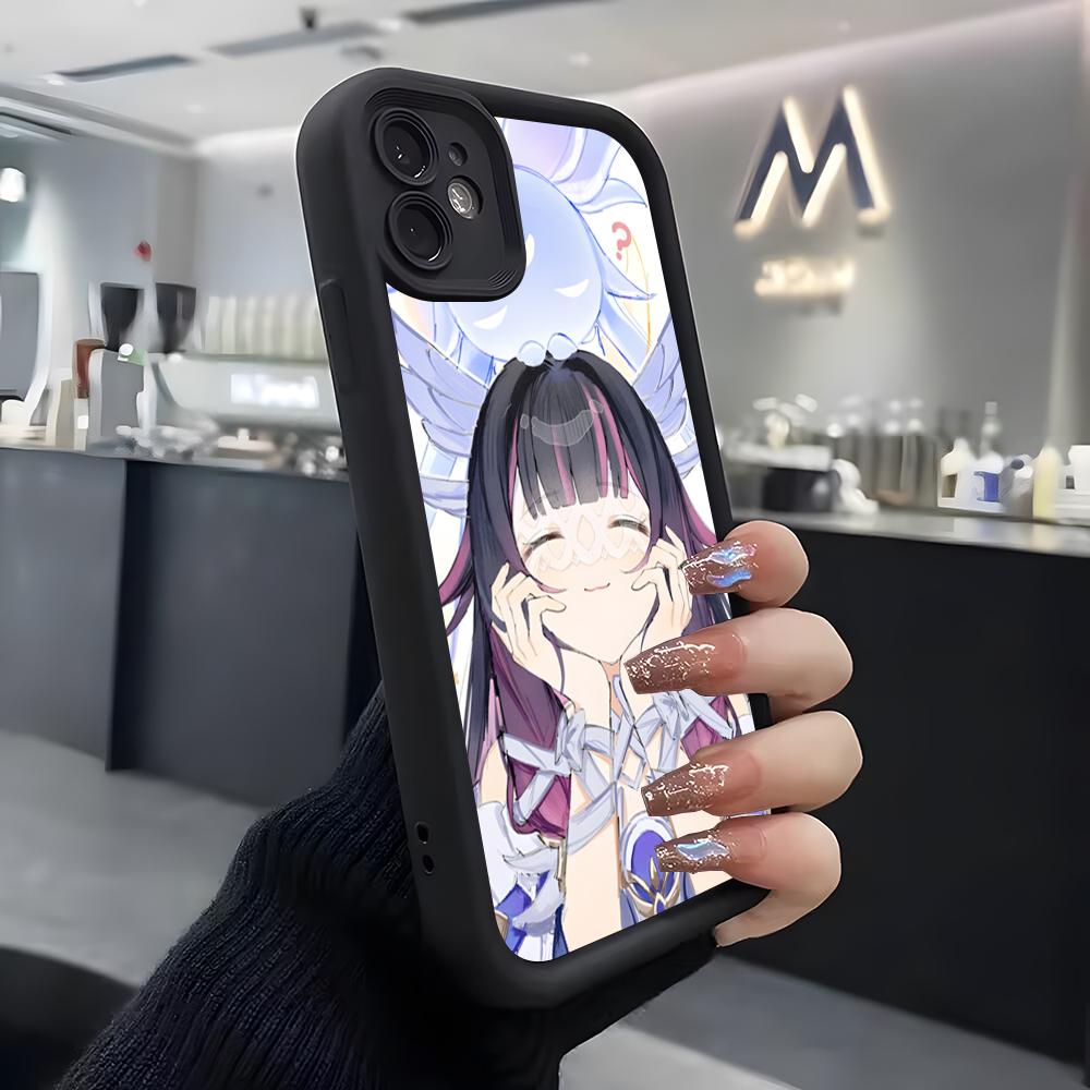 COLUMBINA Genshin Handyhülle Für IPhone Air 17 Pro Max 16 E 15 14 Pro Max 13 12 11 Mini Plus Weiches Silikon Schwarze Hülle