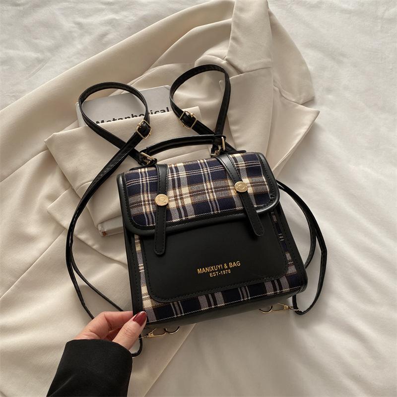 Ретро контрастный цветная модная студенческая сумка новый тренд повседневный рюкзак клетчатый тренд текстура женская сумка