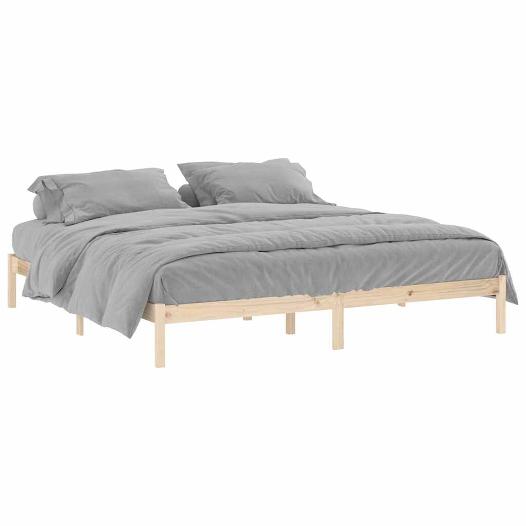 Solid Wood Bed without Mattress 193x203 cm Pine