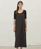Le Studio Bag U Ring Sleeveless Long Dress_Charcoal