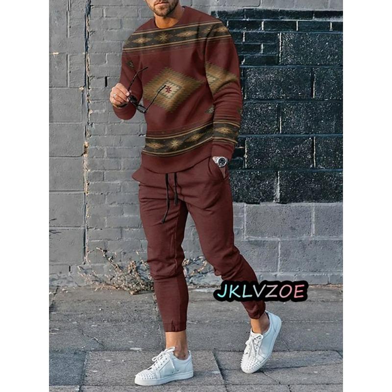 

Осенние мужские спортивные костюмы, повседневные футболки с длинным рукавом и брюками, комплекты из 2 предметов, винтажные спортивные костюмы, мужская одежда, спортивные штаны, наряды 4XL