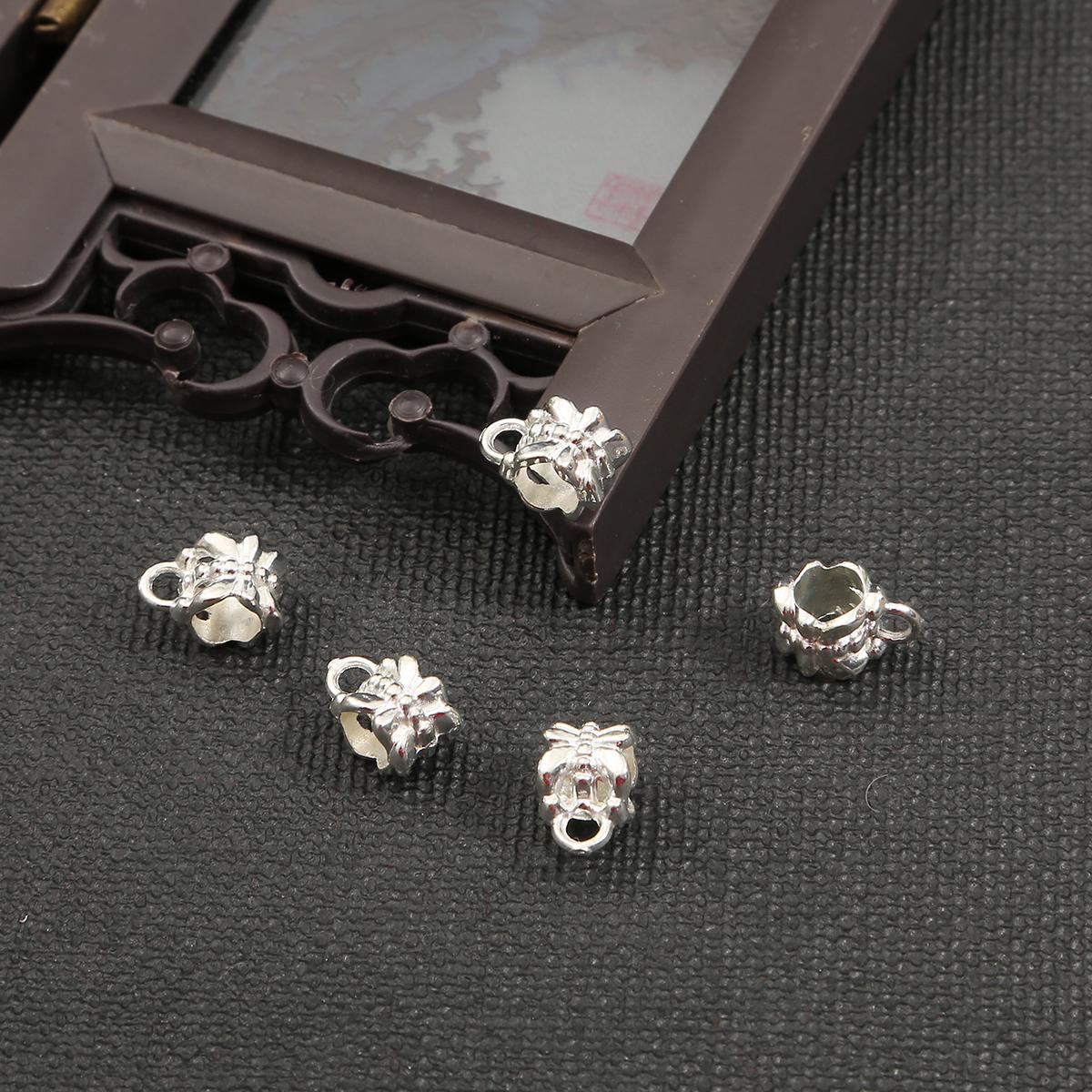 

20 шт., маленькие круглые подвески в виде сливы из сплава для изготовления ювелирных изделий, очаровательное украшение «сделай сам» 7*11mm 20pcs серебряный