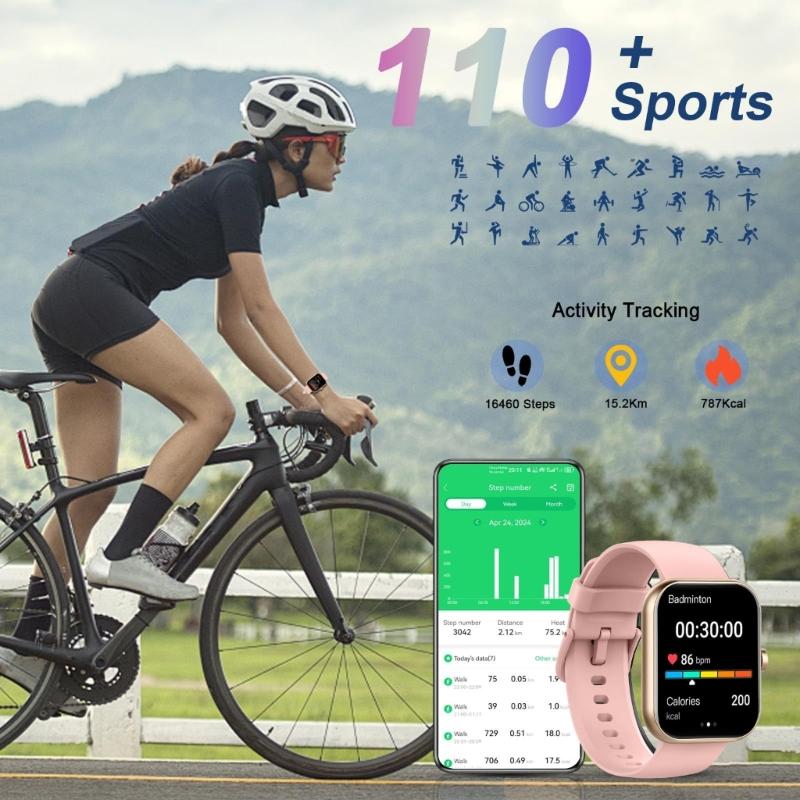 1.96Inch Touchable Screen Smartwatch with Customizable Watch Faces and Long Service Life for Indoor and Outdoor Use