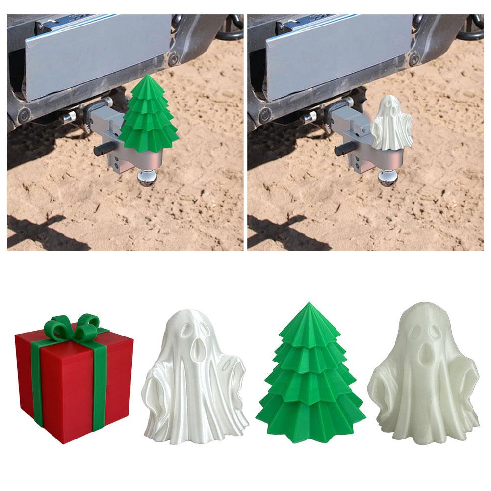 Christmas Tree Trailer Hitch Ball Cover Trailer Coupling Printed 3D Rusting From Cap Tube Gift Christmas Prevent Receiver K3S1