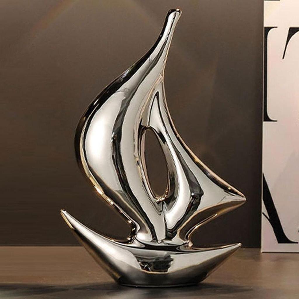 Sailing Boat Decor Modern Sculpture Decorative Birthday Gift Ship Statue,Sailboat Figurine