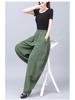 New Retro Cotton Linen Women's Plus Size Tai Chi Harem Pants - Wide Leg Lantern Trousers for Spring, Summer, and Autumn
