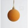 Wholesale Plastic Velvet Ball Pendants Flocked Christmas Balls Xmas Tree Hanging Ornaments New Year Wreath Party Decorations