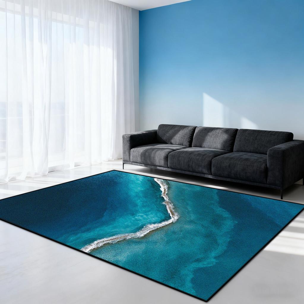 Ocean Waves Carpets for Living Room Decoration Floor Lounge Rug Large Area Rugs Bedroom Carpet Modern Home Living Room Decor Mat