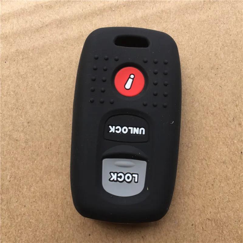 ZAD silicone rubber car key case cover for MAZDA 3 Mazdaspeed 3 3-5 door 3 button key case
