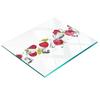Tempered Glass Kitchen Board with Decorative Raspberry and Water Graphics 60x52 Cm