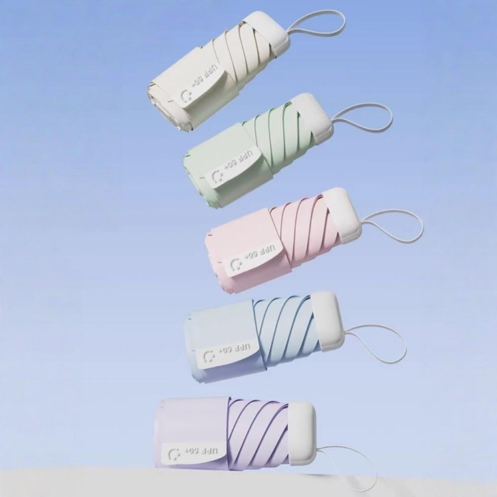 Capsule UPF50 UV Umbrella Windproof Rain Umbrella Portable Mini Sunshade Umbrella  Summer