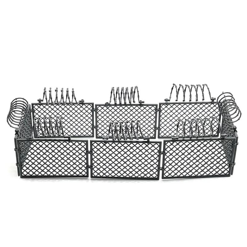 

Building blocks MOC building blocks Protective mesh Wire mesh spring military fence War scene DIY Assembly accessories plastic toys светло-серый