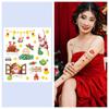 12/1 Sheets Waterproof But Removable Body Diy Art Glitter Christmas Fake Tattoo