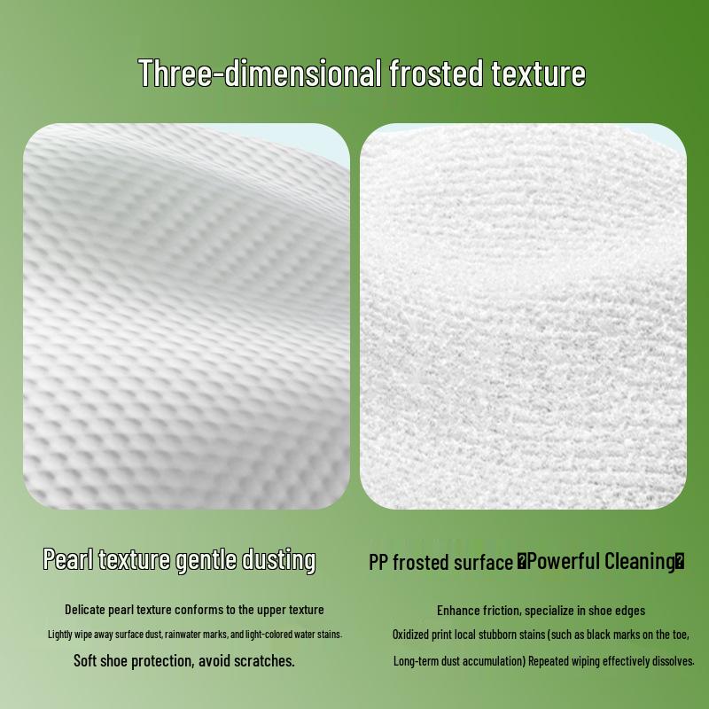 Thickened No-Rinse Shoe Cleaning Wipes - Easy-to-Wipe Stain Removal Disposable Wet Wipes for Shoes, White