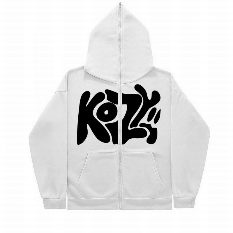 2025 American Style Oversized Autumn Winter Full Zip Fleece Hoodie Cardigan
