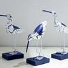 Nautical Coastal Birds Sculpture Home Decor Statue Beach Seagulls Ornaments