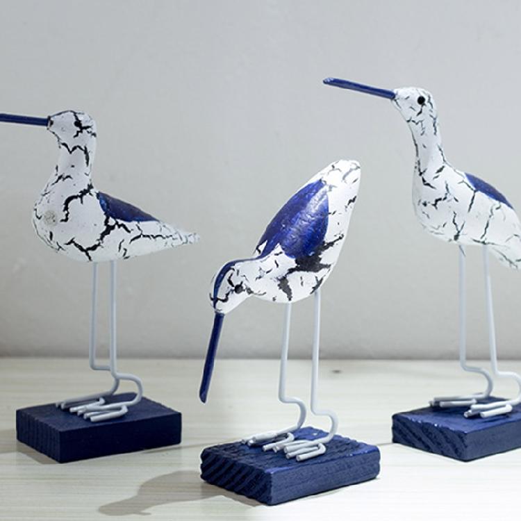 Nautical Coastal Birds Sculpture Home Decor Statue Beach Seagulls Ornaments