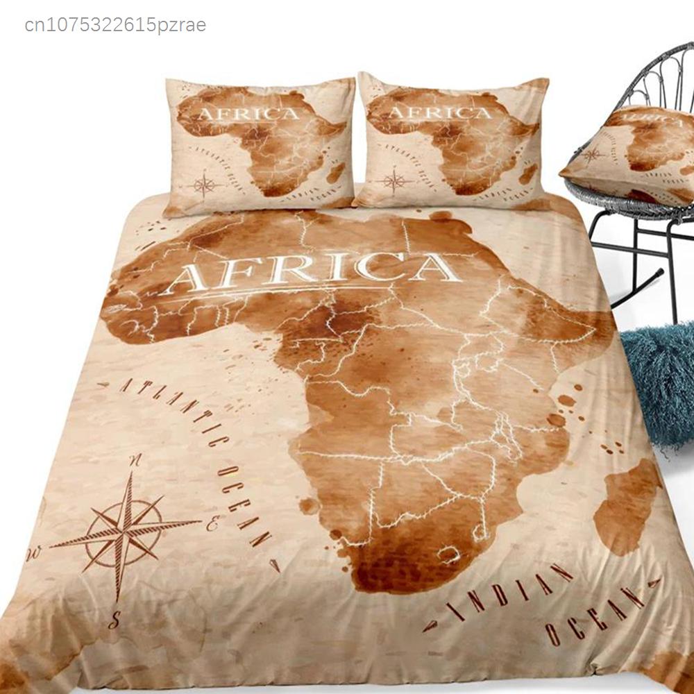 Juegos de Cama con Estampado Africano Juegos de Cama Juego de Funda Nórdica Fundas de Almohada Decoración Bohemia de Lujo Textil Estilo Bohemio SIN Sábana Bajera