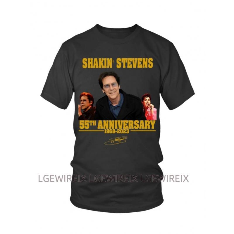 Men'S Shakin' Stevens 55th Anniversary 1963-2024 Retro Music Icon T-Shirt - Vintage Welsh Singer Graphic Tee, Soft Breathable Cotton, Regular Fit