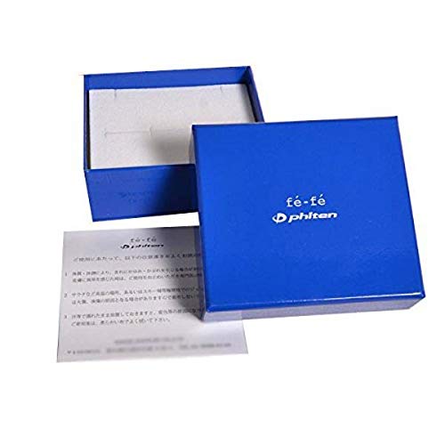 Fe-fe Phiten Titanium Necklace, Blue, Men's, Size 45, Set of 2 (Necklace and Kotobuki Jewelry Polishing Cloth)