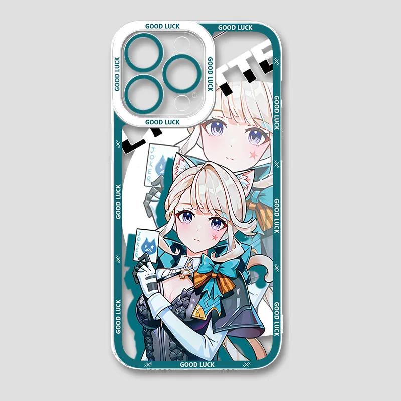 Genshin Impact Phone Case For iPhone 17 16 15 11 12 14 13 Pro Max Mini XS XR 7 Plus 16E Air Shockproof Transparent Cover Fundas
