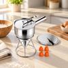 metal Batter Dispenser Control with Stand Funnel for Home Cooks, Food Stall