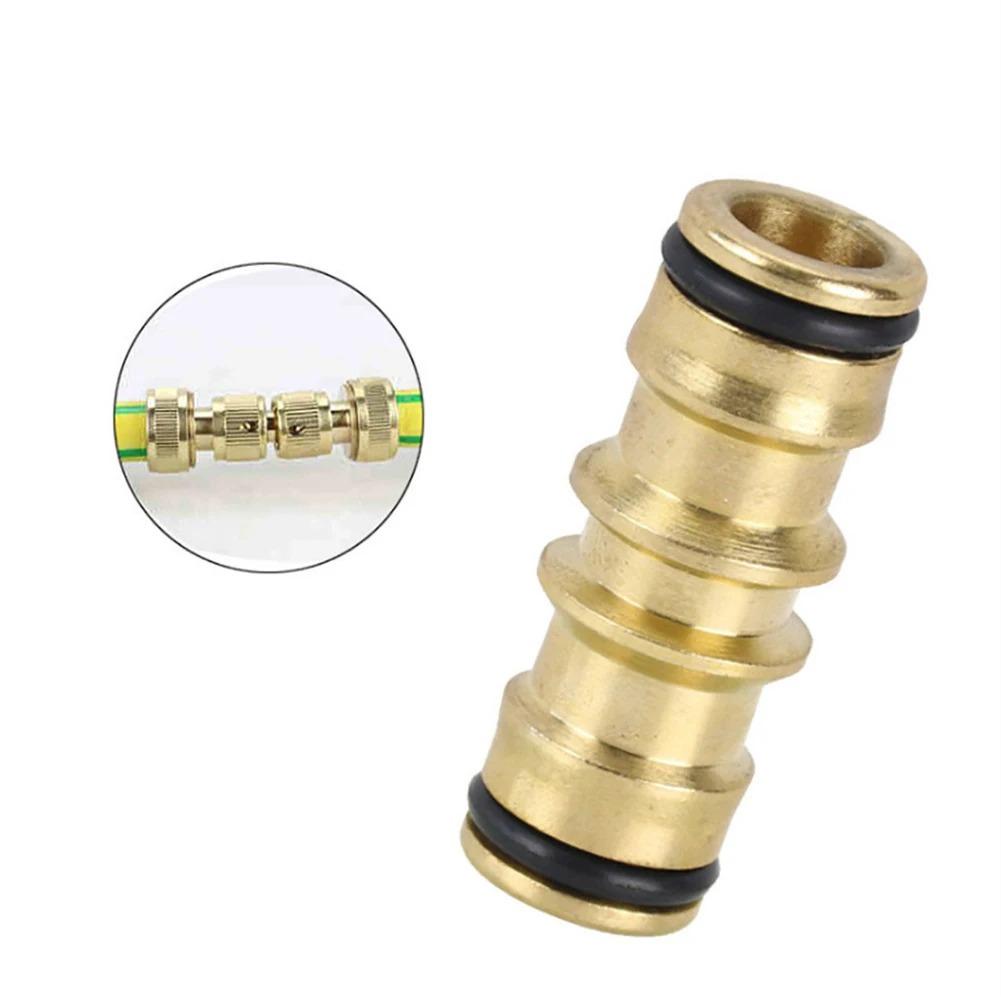 2 Way Garden Brass Hose Connector Joiner Coupler Watering Water Pipe Tap Male Water Pipe Repair Extension Joint 1PCS/2PCS