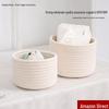 Handmade Woven Cotton Rope Storage Basket for Keys and Wallets