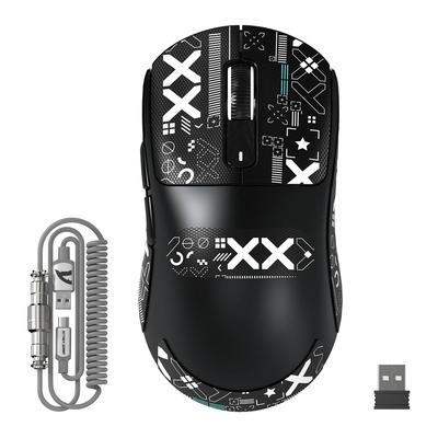 MAMBASNAKE x ATTACK SHARK X3 MAX Sensor Óptico Pixart PAW3950 con Óptico 42000 750 50G Máximo 100 Millones de Clics para Gaming y Cable Enrollado y