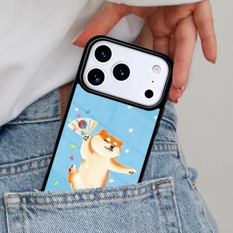 Cartoon Corgi Dog soft Phone Case for iPhone 16e 15 14 13 12 17 Pro Max Plus Air 17pro Cover Coque
