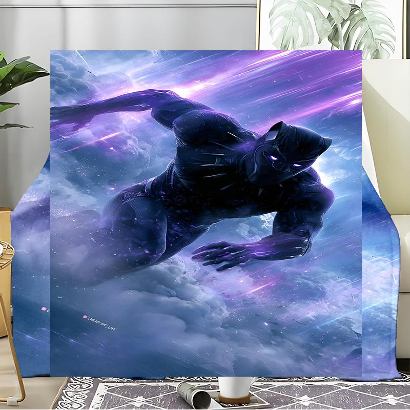 Black Panther Flight Blanket Flannel Throw for Sofa, Indoor, Camping, Living Room, Office, Chair, And Bed Soft Birthday Gift