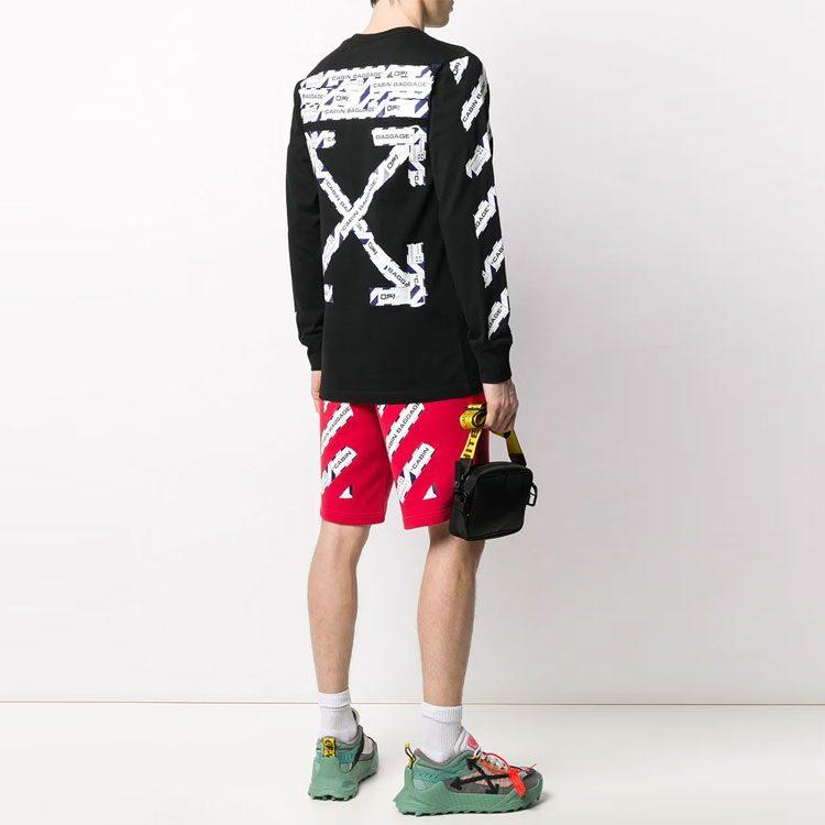 OFF WHITE Koszulka z długim rękawem Taśma lotniskowa OMAB001S201850031088