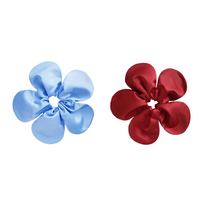 

2 шт. Резинки для волос с цветами, Большие резинки для волос в виде толстой кишки, Эластичные резинки, Головной убор, Держатель для хвостика, Резинка для волос, Изысканный головной убор