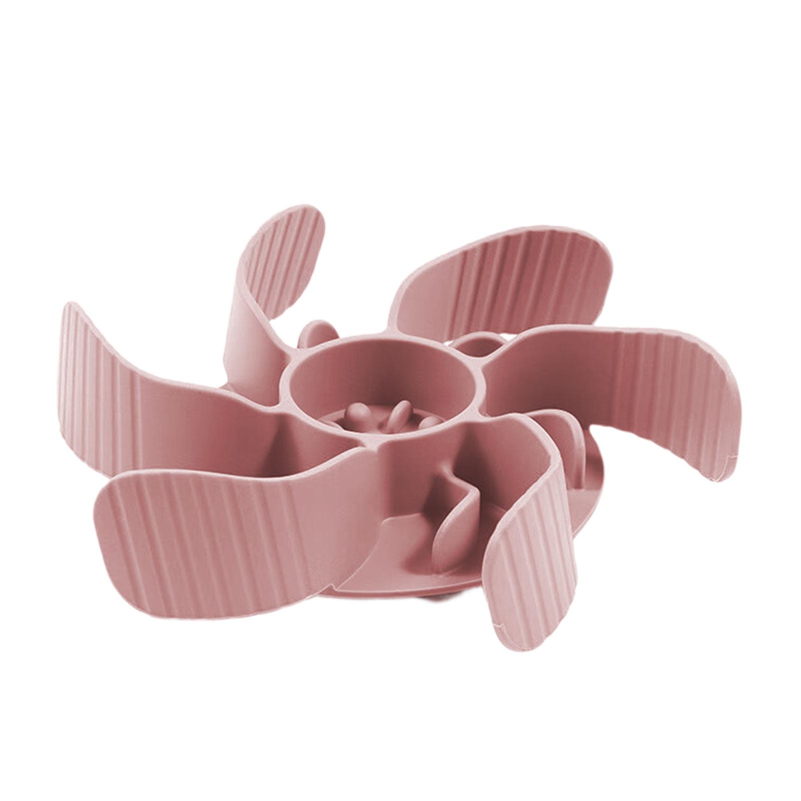 

Вставка в миску для повільного годування собаки з міцною присоскою, нековзний силіконовий дозатор для корму для домашніх тварин для здорового харчування та травлення рожевий