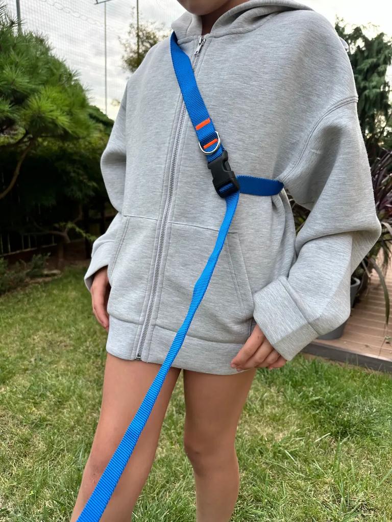 Dog Leash with Shock Absorber 280cm BLUE Adjustable Sports