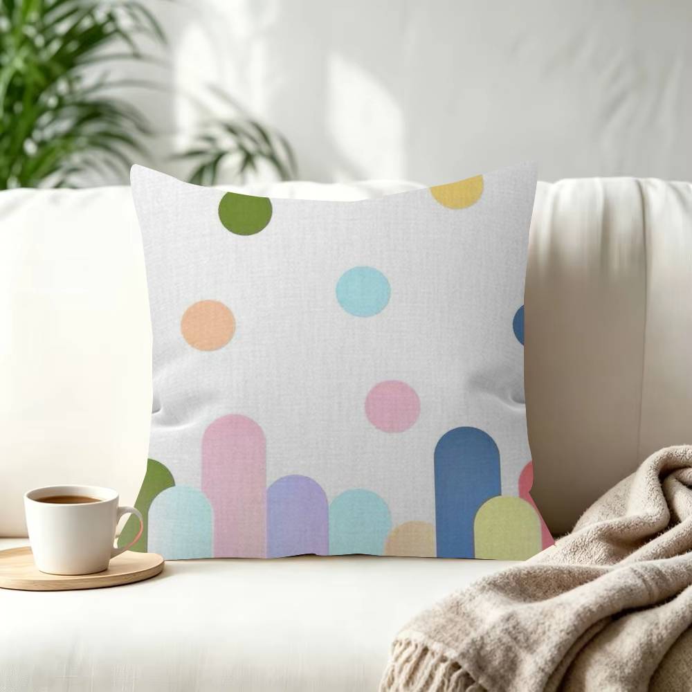 Light Pink Paneling beauty Decorative Polyester Throw Pillow Cover Square Suitable for Home Office Coffee Shop Decor